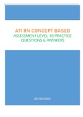 ATI RN CONCEPT BASED  ASSESSMENT LEVEL 1B PRACTICE  QUESTIONS & ANSWERS