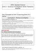 Unit 3 Applied Science May exam Notes 2024