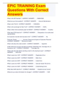 EPIC TRAINING Exam Questions With Correct Answers 