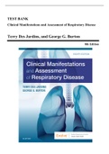 Test Bank - Clinical Manifestations and Assessment of Respiratory Disease, 8th Edition (Des Jardins, 2020), Chapter 1-45 | All Chapters
