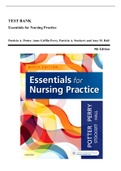 Test Bank - Essentials for Nursing Practice, 9th Edition (Potter, Perry, 2019), Chapter 1-40 | All Chapters