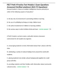 PECT PreK-4 Practice Test Module 1 Exam Questions Answered (Verified solutions) 2023