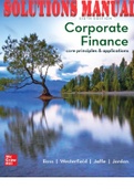 SOLUTIONS MANUAL for Corporate Finance: Core Principles and Applications, 6th Edition  By Ross, Westerfield, Jaffe and Jordan.  ISBN13: 9781260013894.