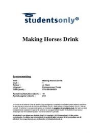 Summary Making Horses Drink