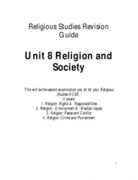 Unit 8: Religion and Society