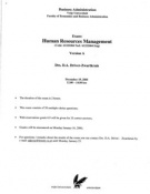 Exam Human Resources Management
