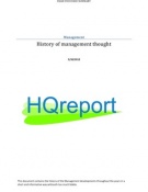 Management: History of management thought