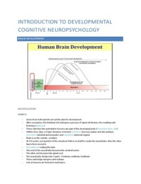 C83 LDC: Introduction to Developmental Cognitive Neuropsychology
