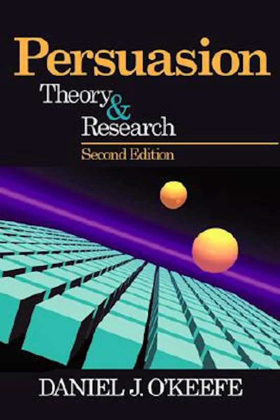 samenvatting Persuasion, theory and reasearch