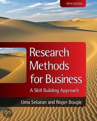 Samenvatting Research Methods For Business Economics by Sekeran & Bougie