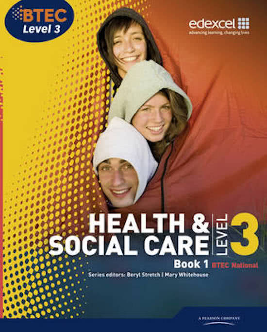 BTEC Level 3 Health and Social Care - Unit 7 - Notes