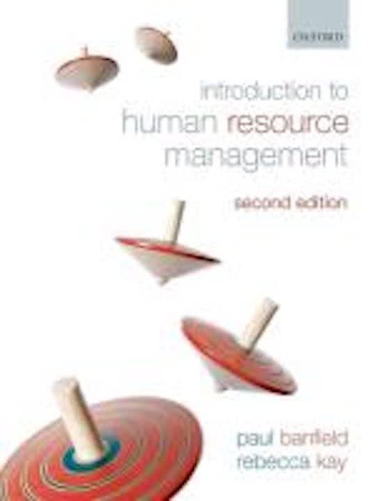 Human Resource Management B&M: book & lectures summary