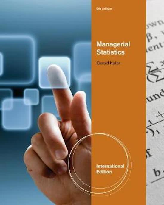 Formula-Sheet Managerial Statistics - Gerard keller 9th edition (Chapters 1 - 13, 15-17 & 19) .docx