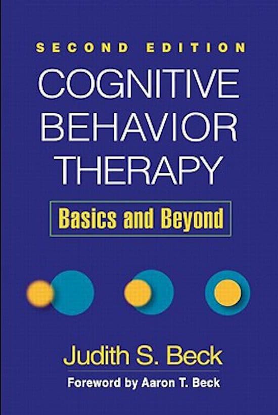 Samenvatting: Cognitive Behavior Therapy 