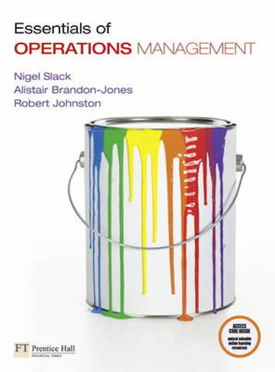 Samenvatting Essentials of Operations Management