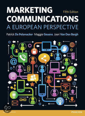 Marketing Communications: An European Perspective : Chapters 6,11,13 and 16