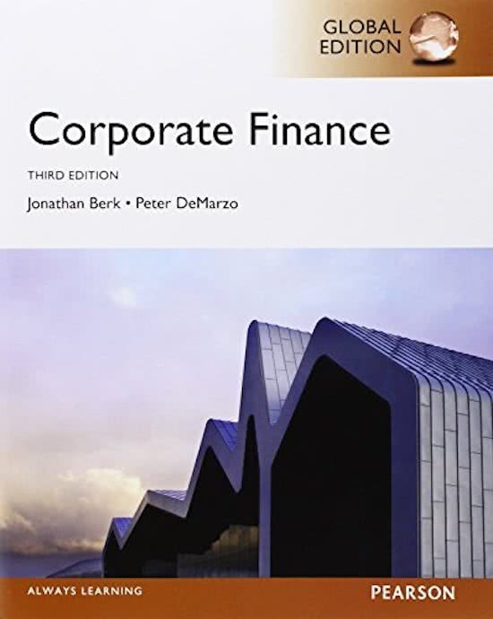 Corporate Finance samenvatting hoorcolleges