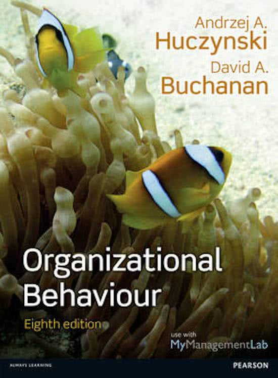 Organizational Behaviour (9th ed.) Ch. 5-13 & 19