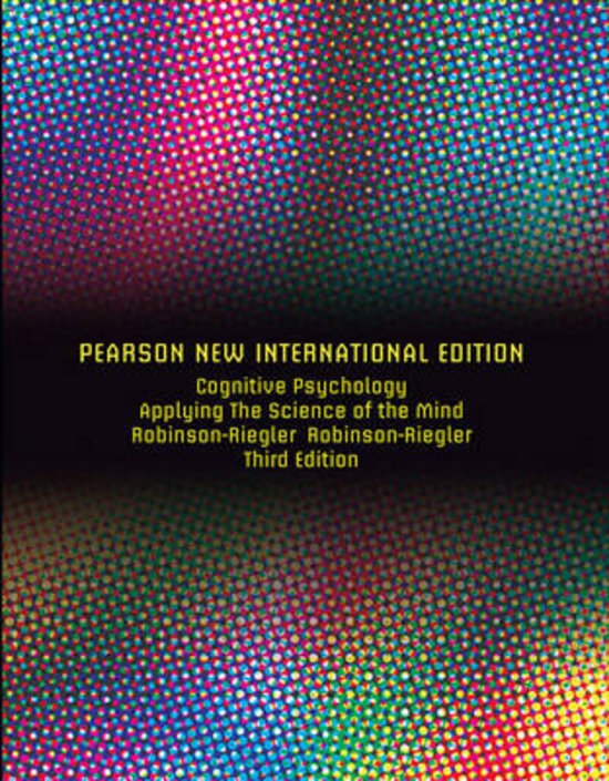 Cognitive Psychology: Pearson  International Edition
