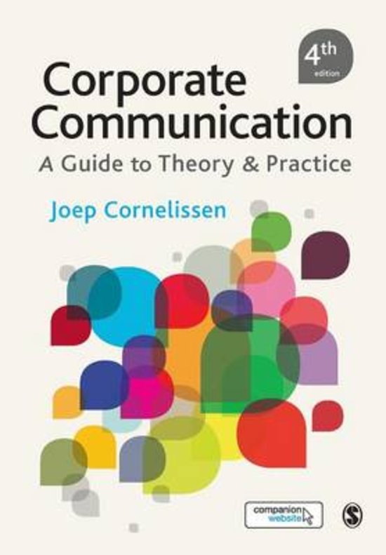 Summary Corporate Communication (Joep Cornelissen): Chapter 1,2,3,4,5,6,7,8,10,11,13,14