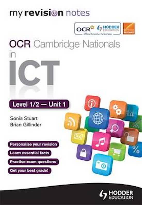 My Revision Notes OCR Cambridge Nationals in ICT Levels 1 / 2 Unit 1 Understanding Computer Systems