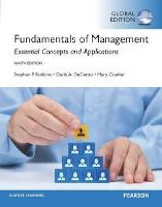 Summary book Fundamentals of management