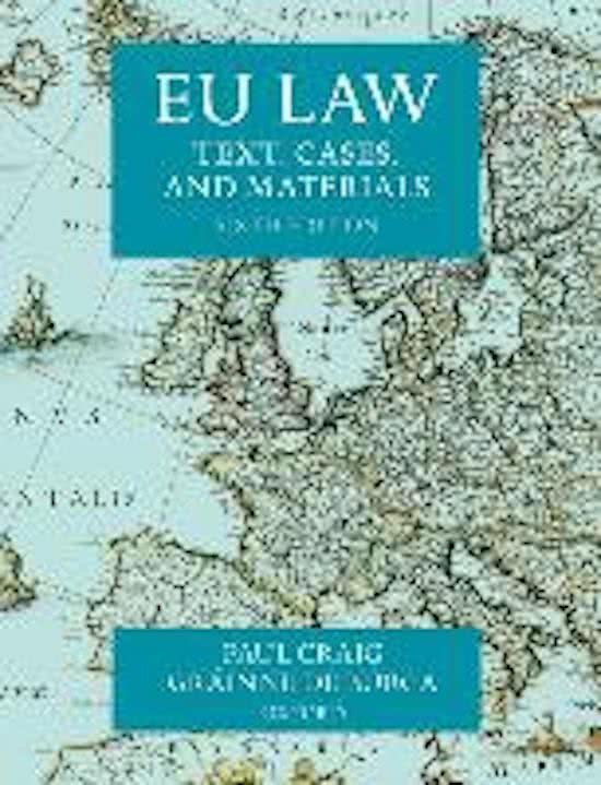 Volledige samenvatting Institutional law of the European Union (EU). Boek + HC + WG