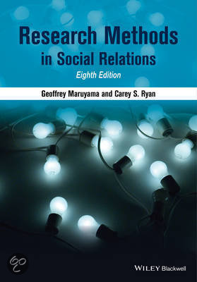 Samenvatting Research Methods in Social Relations -  Onderzoeksmethodologie (70110101AY)