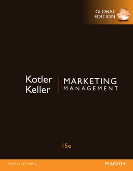 MST-24306 Marketing summary book: Marketing management - Kotler and Keller