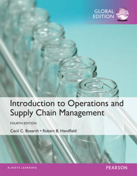 Book: Cecil C. Bozarth, Robert B. Handfield - Introduction to Operations and Supply Chain Management, Summary Q1