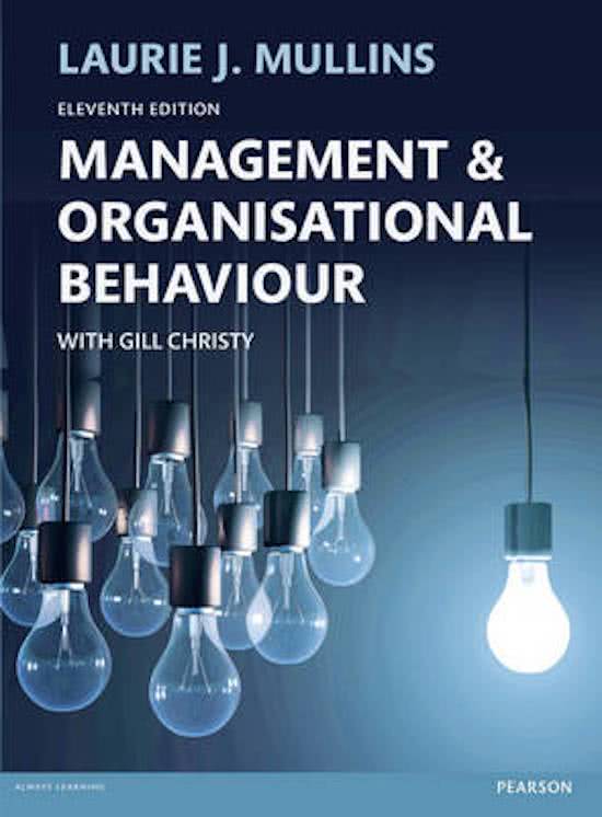 Comprehensive Management and Organization summary Chapter 8: Working in Groups and Teams